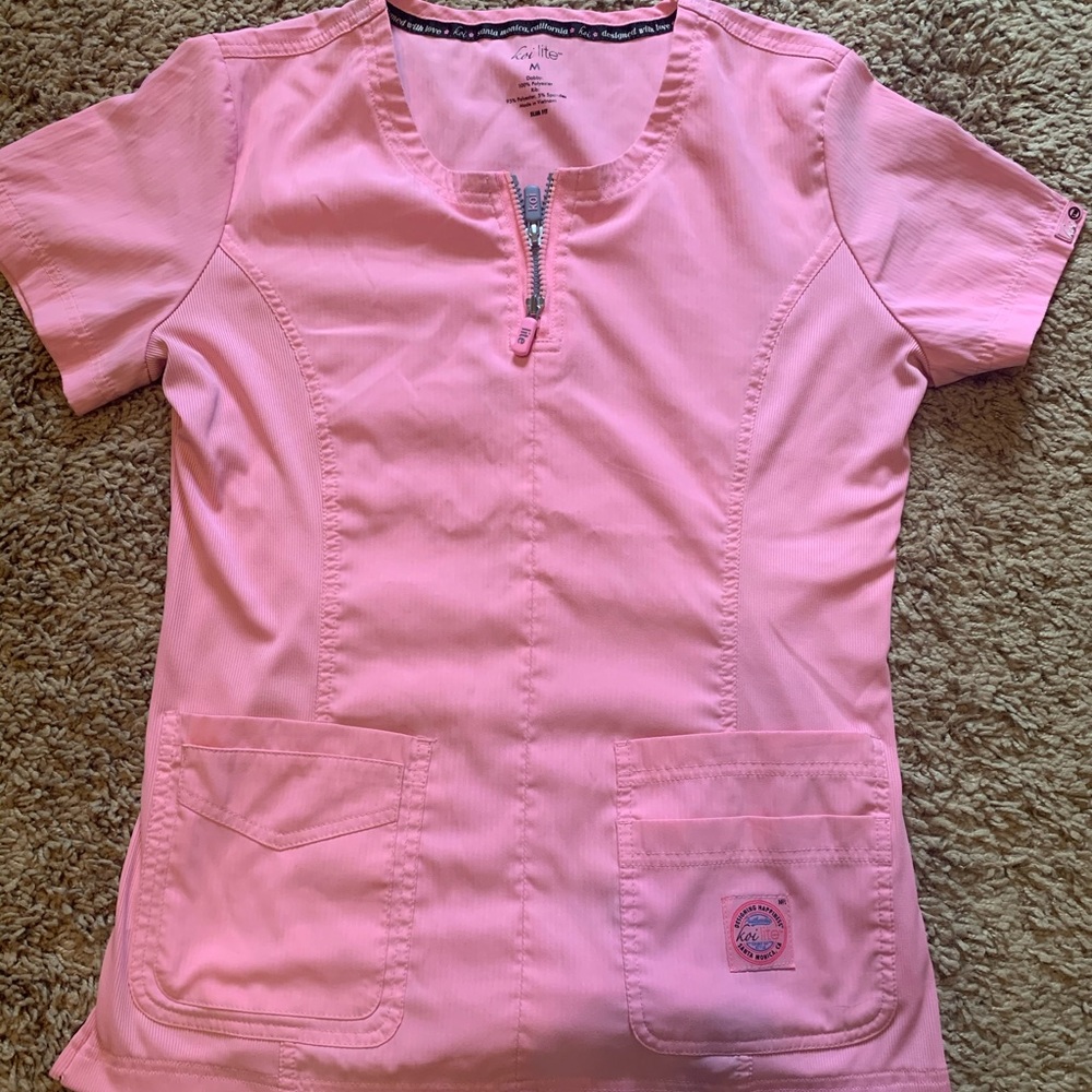 Baby pink scrub top